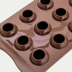 alinea Moule À Gâteau*Lot de 15 moules ronds en silicone platinium - Marron