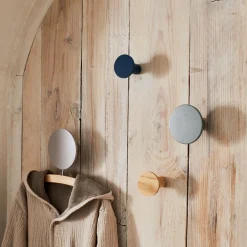 alinea Matelas Enfant|Déco Murale*Lot de 4 patères en bois - multicolore Gris