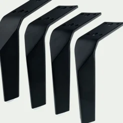 alinea Pied De Sommier*Lot de 4 pieds de sommier en métal H15cm - noir