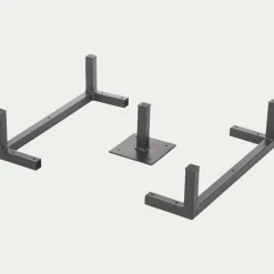 alinea Rangement À Composer*Lot de 3 pieds métalliques Noir