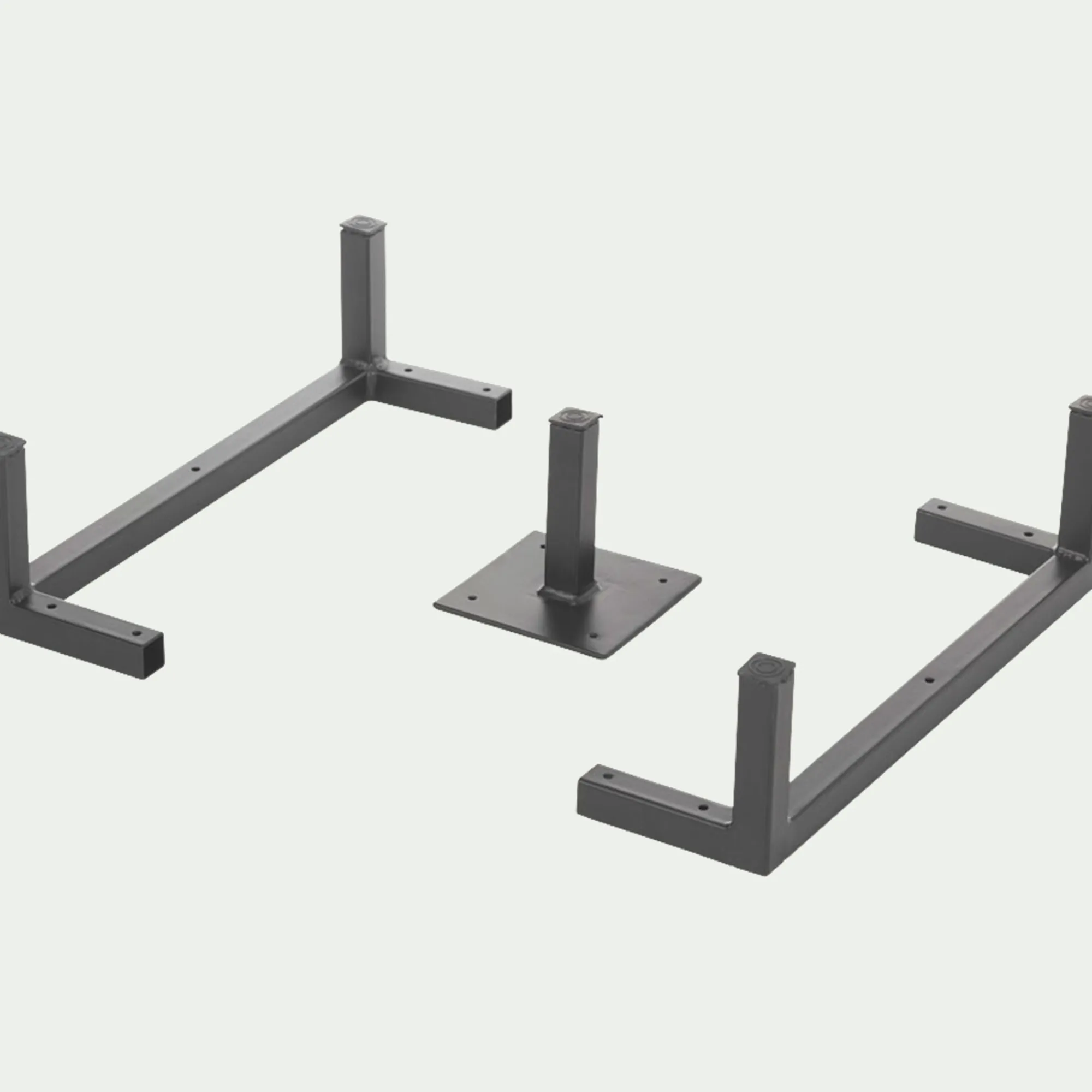 alinea Rangement À Composer*Lot de 3 pieds métalliques Noir