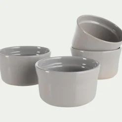 alinea Cuisson Spécifique|Plat À Four*Lot de 4 ramequins en grès D9cm - Gris