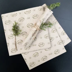 alinea Serviette De Table|Décoration De La Table De Noël*Lot de 20 serviettes en papier motif amande 33x33cm - alpilles Beige
