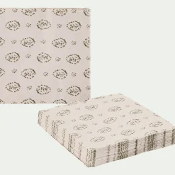 alinea Serviette De Table|Décoration De La Table De Noël*Lot de 20 serviettes en papier motif amande 33x33cm - alpilles Beige