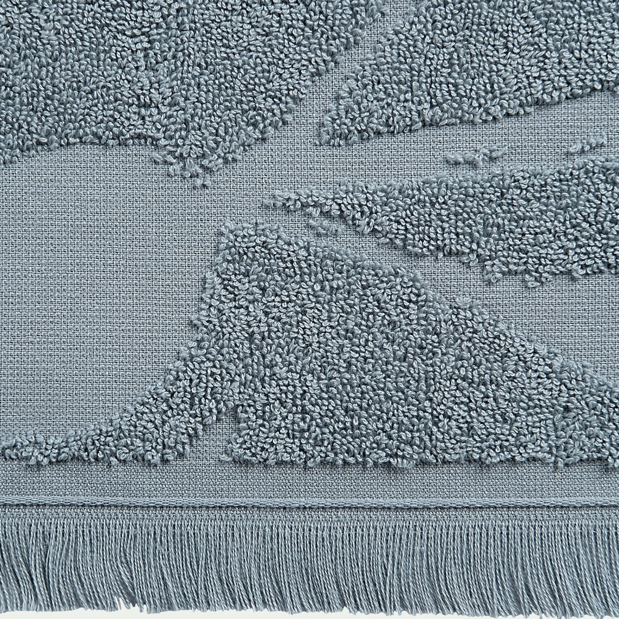 alinea Serviette Invité*Lot de 2 serviettes invité en coton - 30x50cm Bleu calaluna