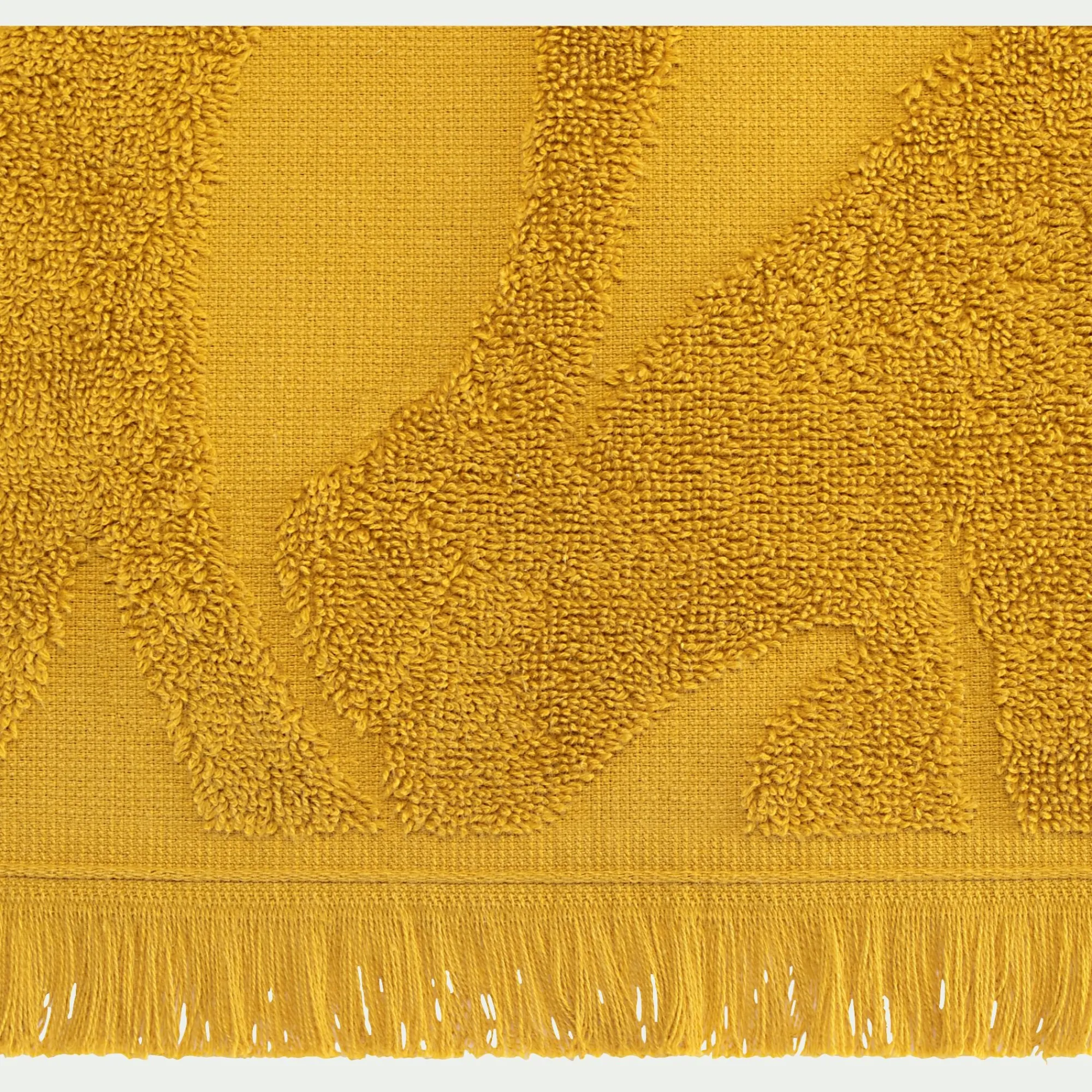 alinea Serviette Invité*Lot de 2 serviettes invité en coton - 30x50cm Jaune argan