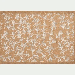 alinea Set De Table|Nappe Et Serviette De Noël*Lot de 4 sets de table motif romarin en jute 30x45cm - Naturel