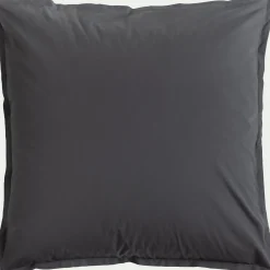 alinea Taie D'Oreiller*Lot de 2 taies d'oreiller en percale de coton - ardoise 65x65cm Gris