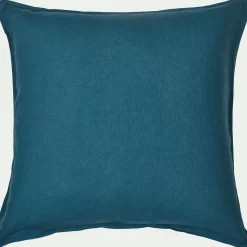 alinea Taie D'Oreiller*Lot de 2 taies d'oreiller en lin lavé 65x65cm - figuerolles Bleu