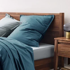 alinea Taie D'Oreiller*Lot de 2 taies d'oreiller en percale de coton - figuerolles 65x65cm Bleu