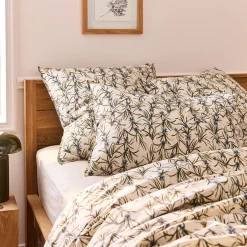 alinea Taie D'Oreiller*Lot de 2 taies d'oreiller en percale de coton 50x70cm - motifs romarin Blanc