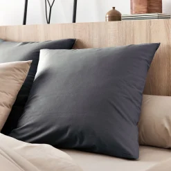 alinea Taie D'Oreiller*Lot de 2 taies d'oreiller en coton - ardoise 65x65cm Gris