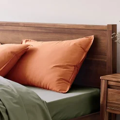 alinea Taie D'Oreiller*Lot de 2 taies d'oreiller en percale de coton - brun rustrel 50x70cm Marron