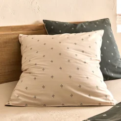 alinea Taie D'Oreiller*Lot de 2 taies d'oreiller en coton 65x65cm avec motif - Vert