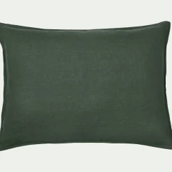 alinea Taie D'Oreiller*Lot de 2 taies d'oreiller en lin lavé - cèdre 50x70cm Vert