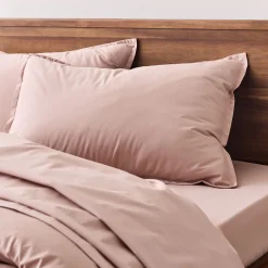 alinea Taie D'Oreiller*Lot de 2 taies d'oreiller en percale de coton - salina 50x70cm Rose
