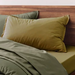 alinea Taie D'Oreiller*Lot de 2 taies d'oreiller en percale de coton - alep 50x70cm Jaune