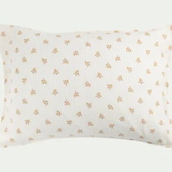 alinea Taie D'Oreiller*Lot de 2 taies d'oreiller en lin et coton 50x70cm avec motif argan - Jaune