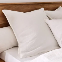 alinea Taie D'Oreiller*Lot de 2 taies d'oreiller en lin lavé - capelan 65x65cm Blanc