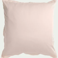 alinea Taie D'Oreiller*Lot de 2 taies d'oreillers en satin lavé de 65x65cm - pétale Rose