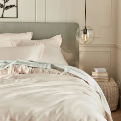 alinea Taie D'Oreiller*Lot de 2 taies d'oreillers en satin lavé de 65x65cm - pétale Rose