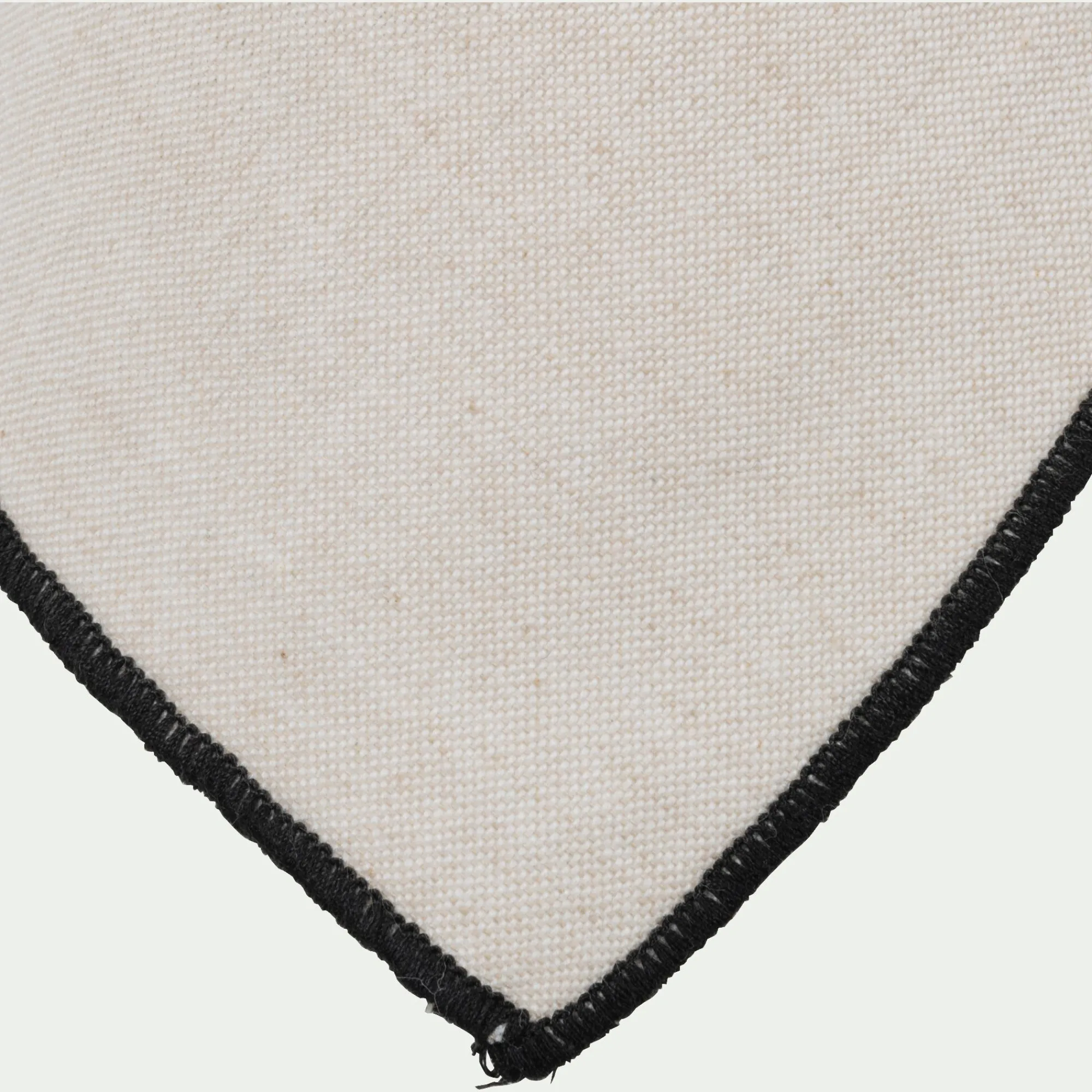 alinea Tablier Et Torchon*Lot de 2 torchons brodés en coton finition point de bourdon 50x70cm - Beige