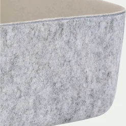 alinea Panier|Panier De Rangement Salle De Bain*Lot de paniers de rangement en feutrine - gris