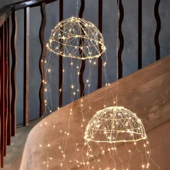 alinea Guirlande De Noël*Lustre méduse en fer H100xD27cm - Jaune