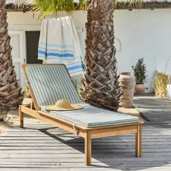 alinea Matelas Bain De Soleil*Matelas de bain pliant à motif rayures 190x55cm - beige