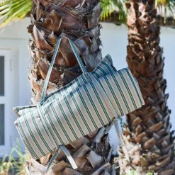 alinea Matelas Bain De Soleil*Matelas de plage transportable à rayures - Vert
