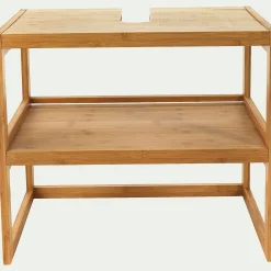 alinea Rangement De Salle De Bain|Meuble Sous Vasque*Meuble sous-vasque en bambou - L61cm Bois clair