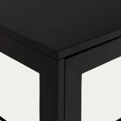 alinea Meuble Tv*Meuble tv 4 portes en bois et verre - L180xl42xH51cm Noir