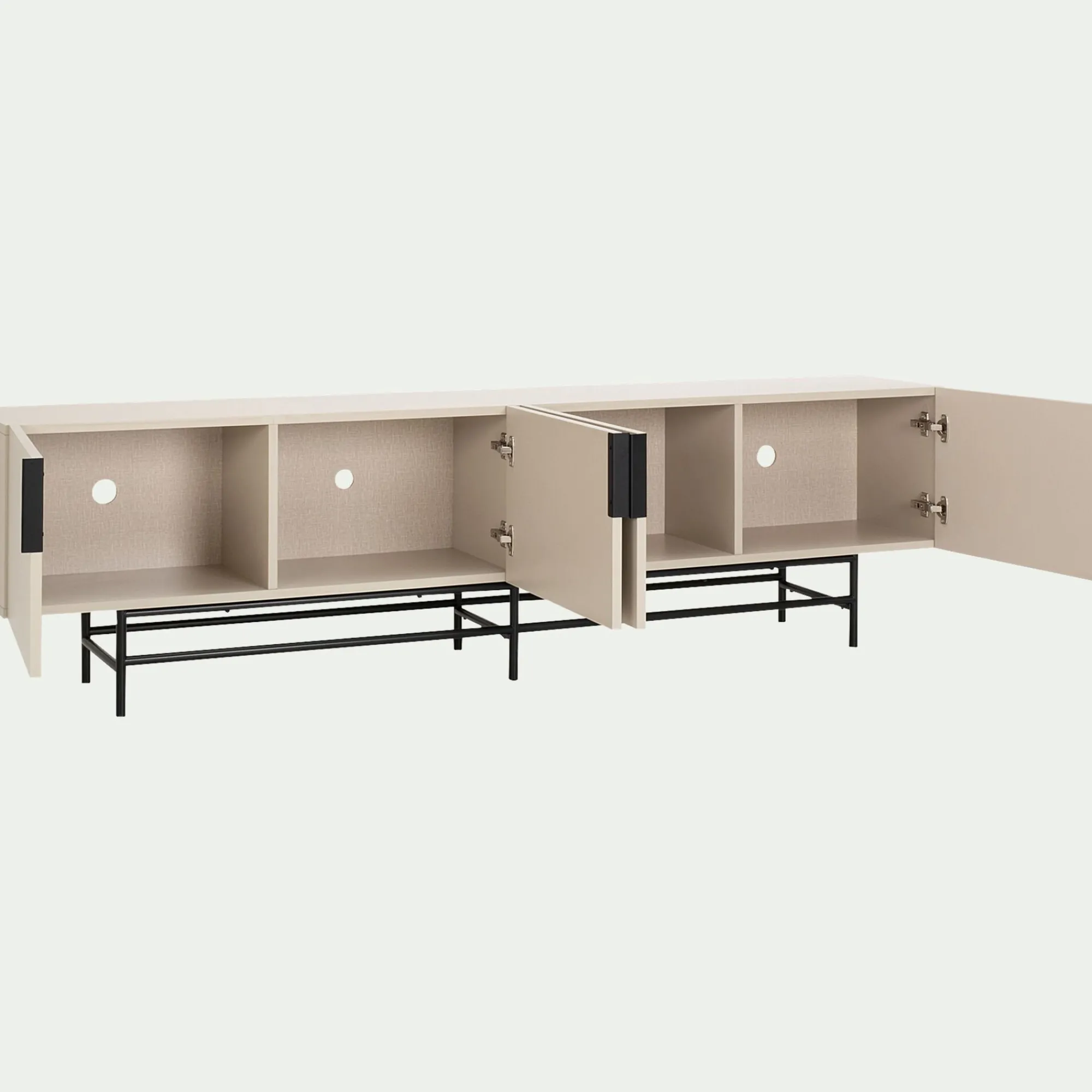 alinea Meuble Tv*Meuble TV en bois 4 portes - Beige