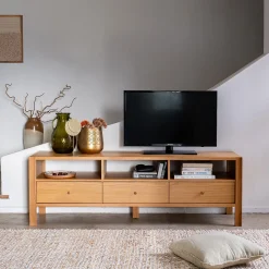 alinea Meuble Tv*Meuble TV en chêne L160cm - Bois clair