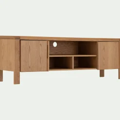 alinea Meuble Tv*Meuble TV en chêne massif 2 portes - Bois clair