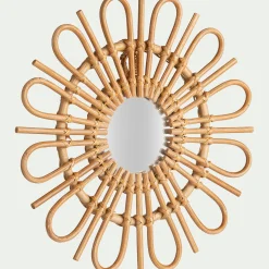 alinea Matelas Enfant|Déco Murale*Miroir fleur en rotin D35cm - Naturel