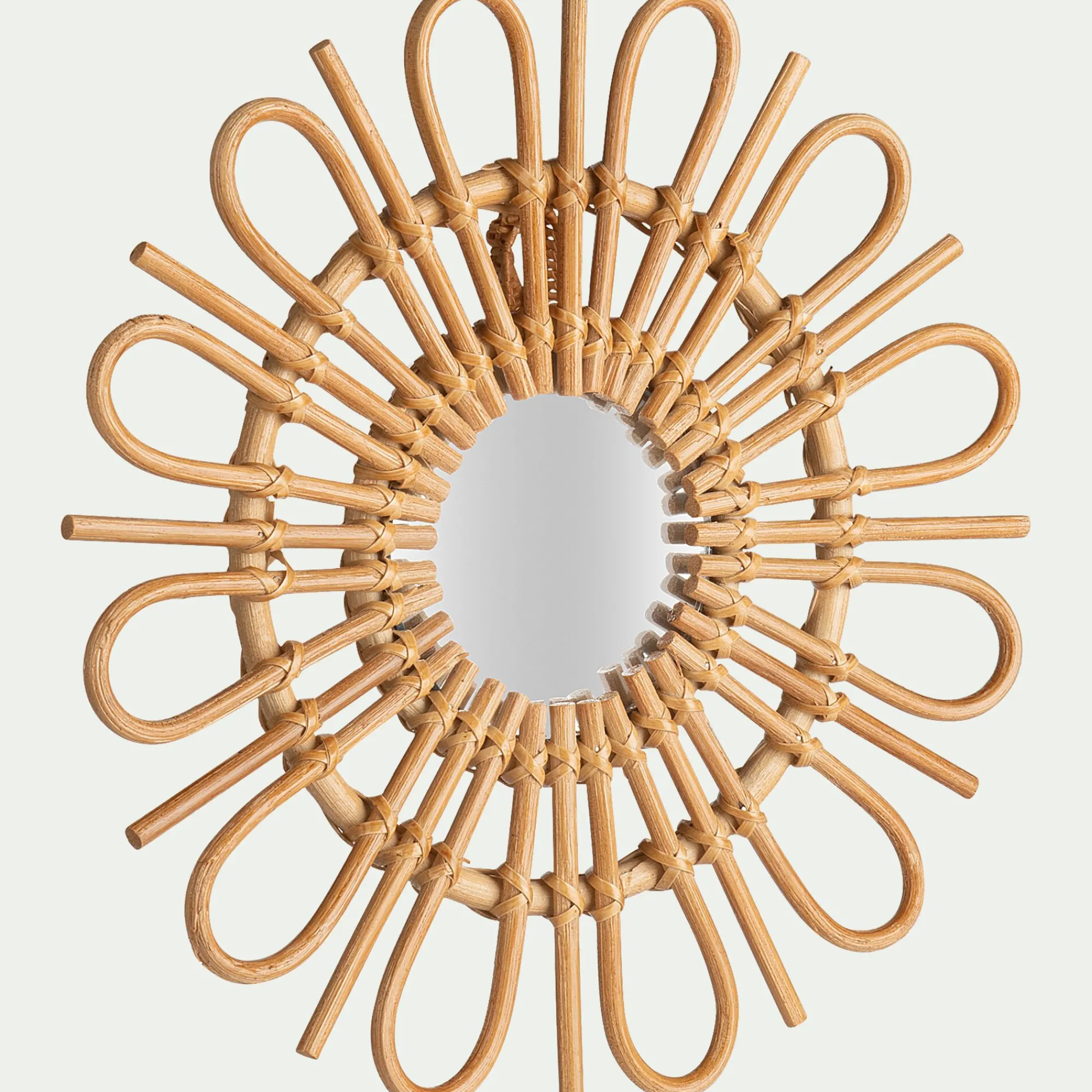 alinea Matelas Enfant|Déco Murale*Miroir fleur en rotin D35cm - Naturel