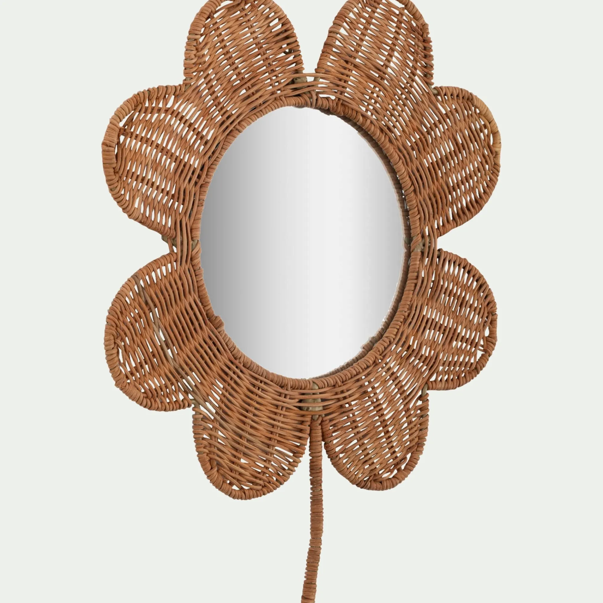 alinea Matelas Enfant|Miroir*Miroir forme trèfle en rotin H41cm - Naturel
