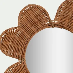 alinea Matelas Enfant|Miroir*Miroir forme trèfle en rotin H41cm - Naturel