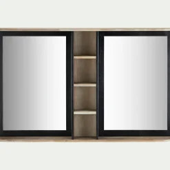 alinea Miroir De Salle De Bain*Miroir rectangulaire de salle de bain en acacia massif - L120cm Bois foncé