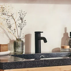 alinea Mitigeur*Mitigeur de lavabo en laiton - H14,6cm Noir