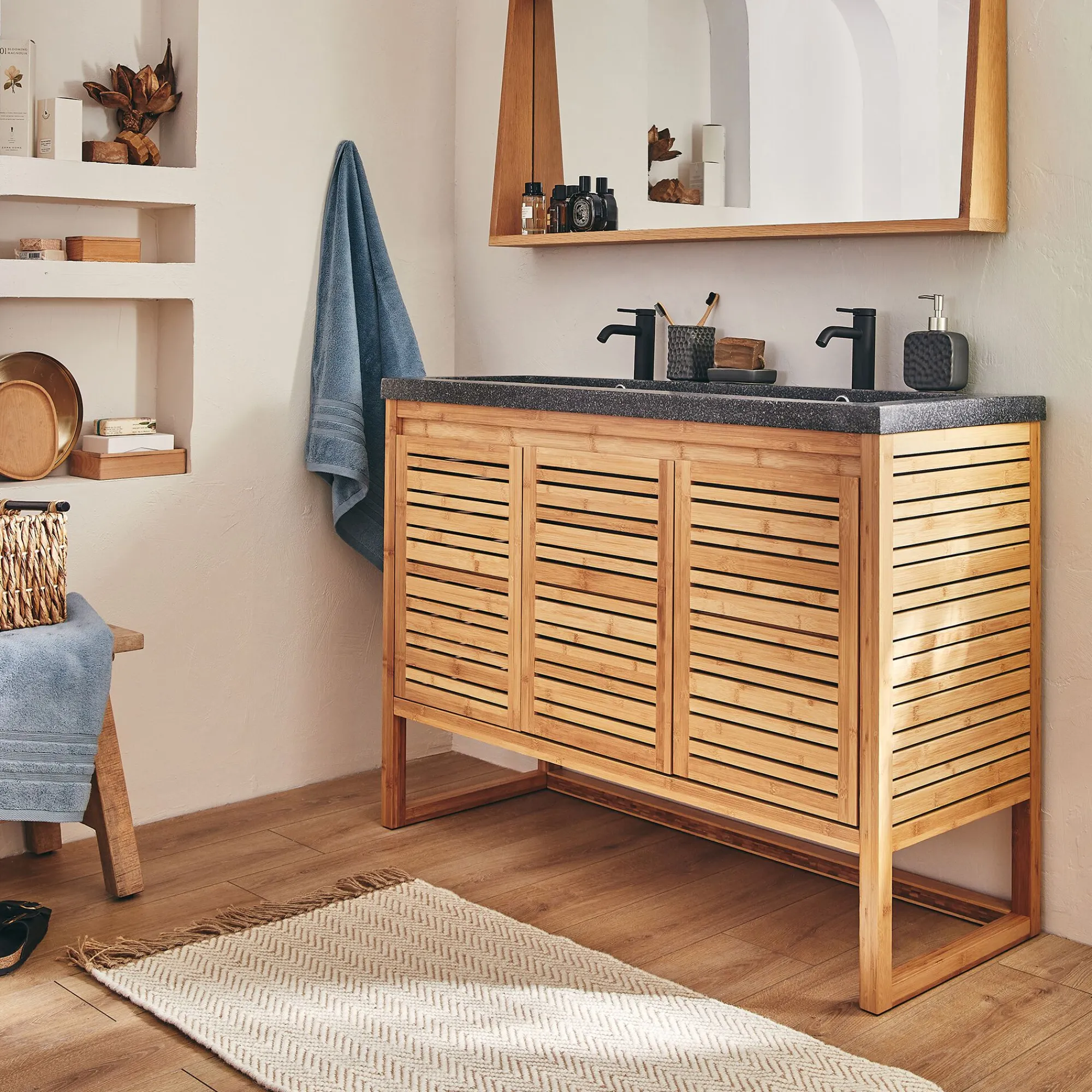 alinea Mitigeur*Mitigeur de lavabo en laiton - H14,6cm Noir
