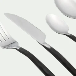 alinea Ménagère Et Coffret Couverts*Ménagère 16 pièces en inox et manche Noir