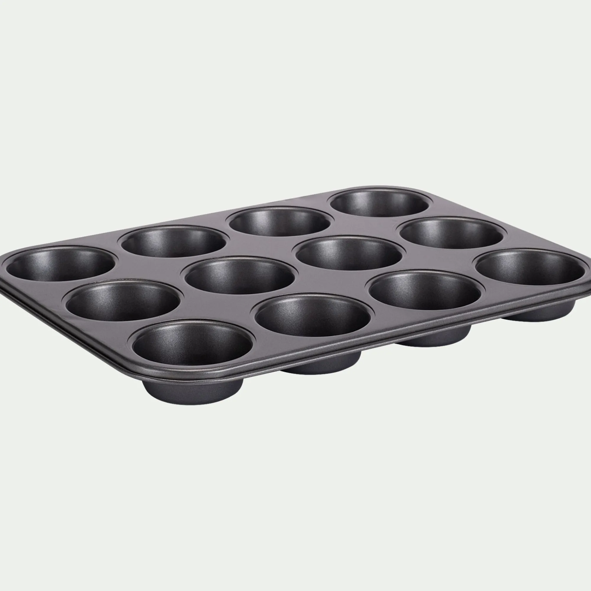 alinea Moule À Gâteau*Moule 12 mini muffins en acier - anthracite Gris