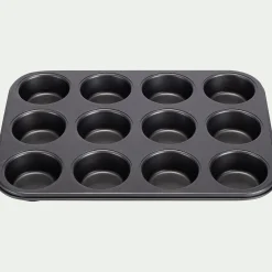 alinea Moule À Gâteau*Moule 12 mini muffins en acier - anthracite Gris