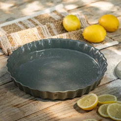 alinea Plat À Four*Moule à tarte en céramique D31cm - cèdre Vert