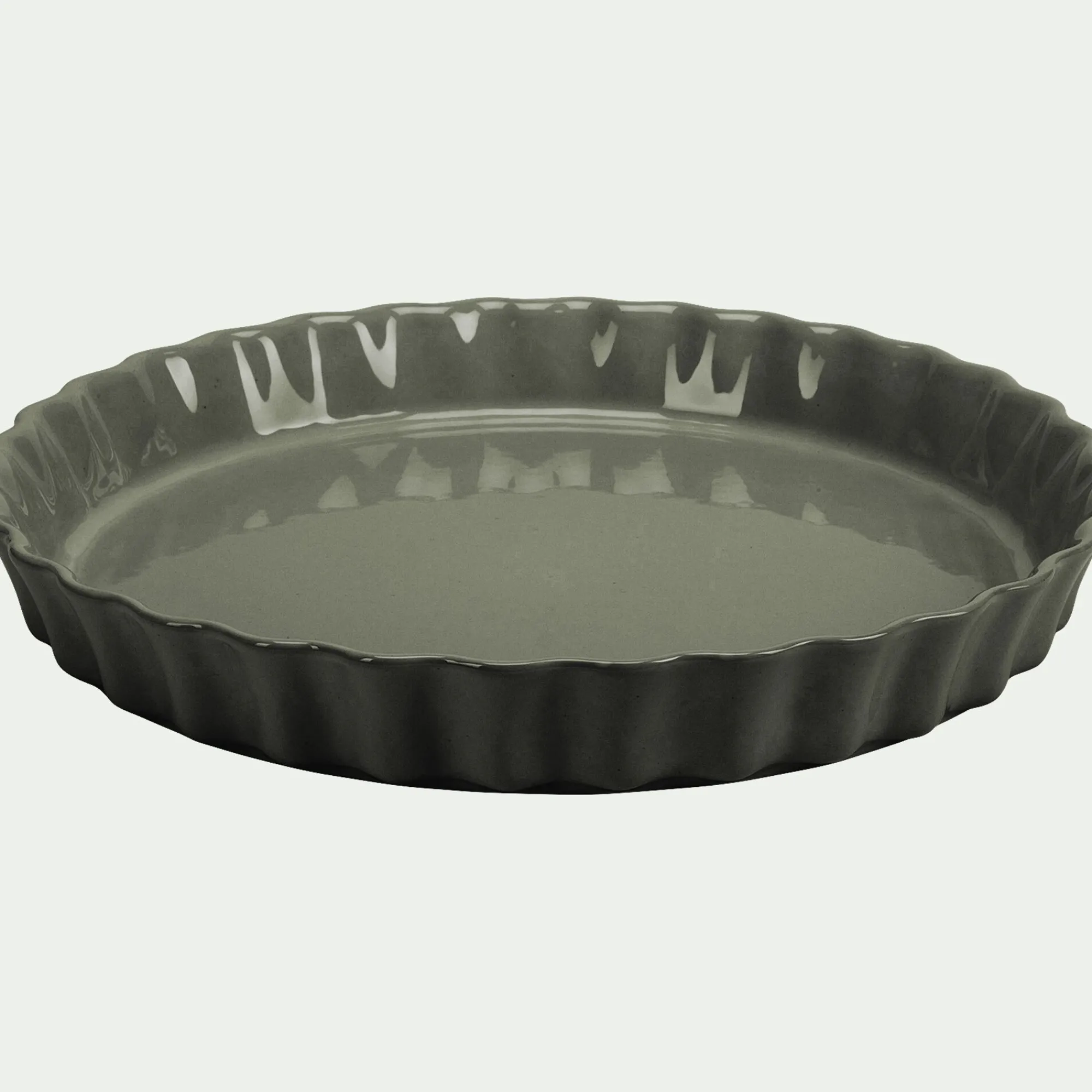 alinea Plat À Four*Moule à tarte en céramique D31cm - cèdre Vert