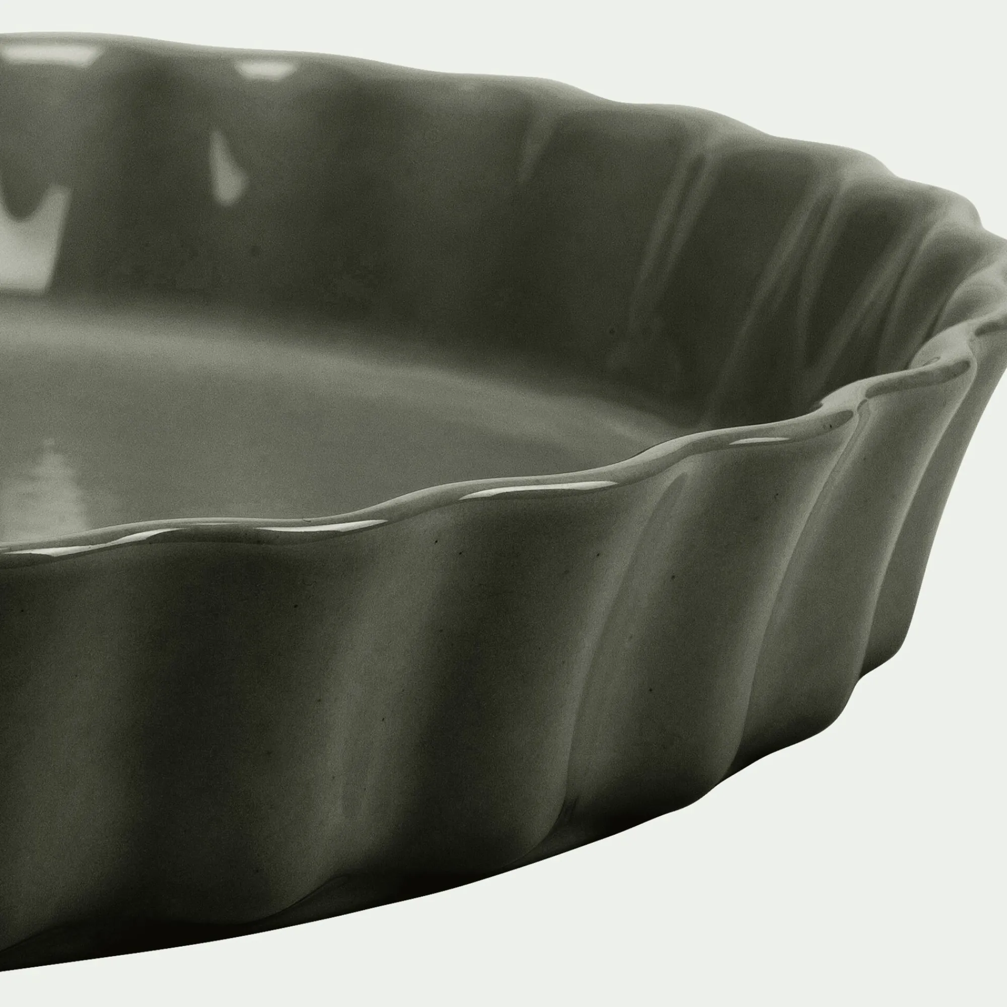 alinea Plat À Four*Moule à tarte en céramique D31cm - cèdre Vert