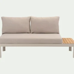 alinea Fauteuil De Jardin|Salon De Jardin Modulable*Méridienne de jardin modulable en teck - ( 2 places) Beige