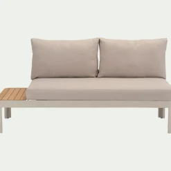 alinea Fauteuil De Jardin|Salon De Jardin Modulable*Méridienne de jardin modulable en teck - ( 2 places) Beige